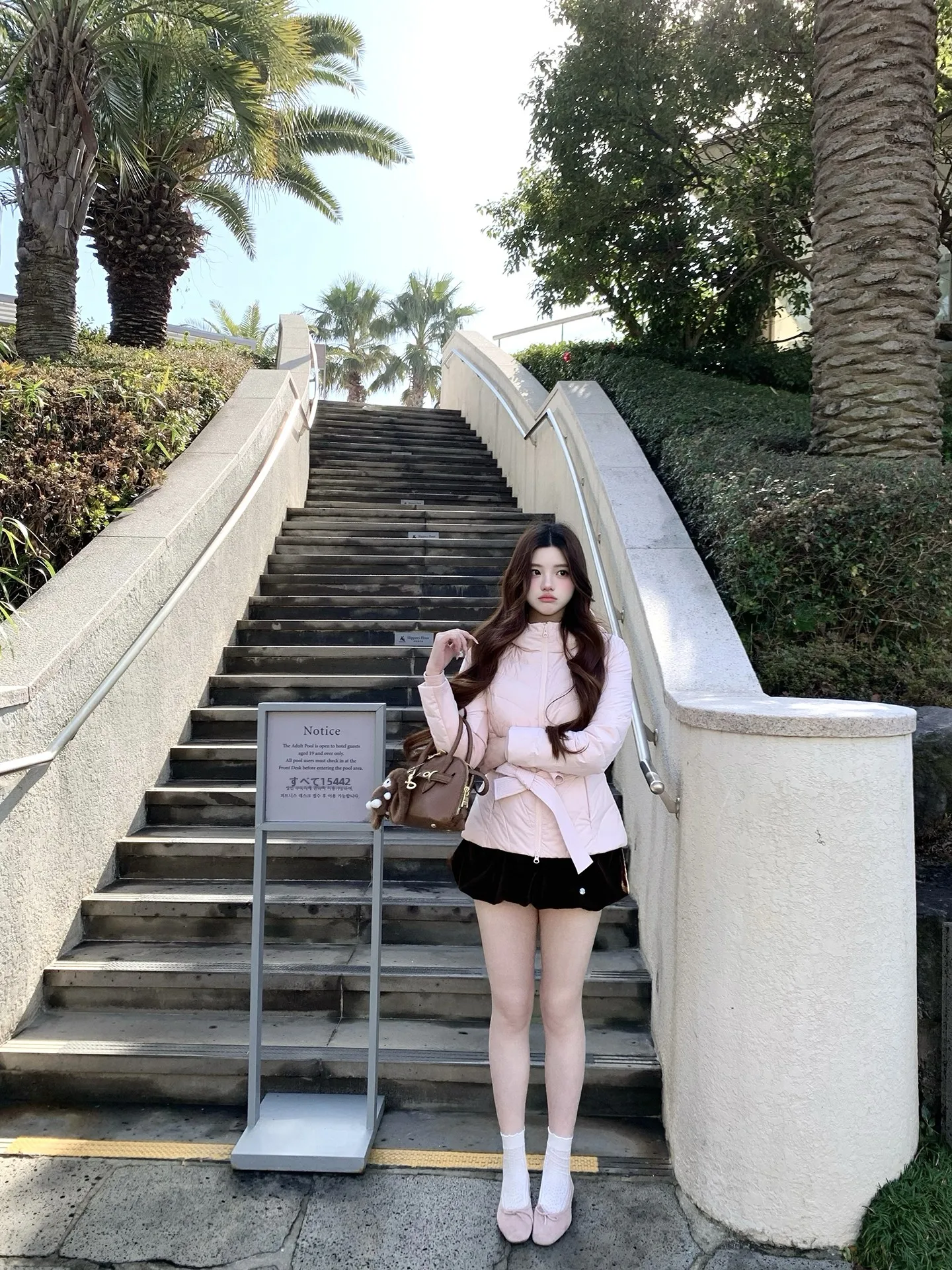 

Lily Rosemary Sweet Ballet Korean Style Women's Jacket with Bow Waist Cinching Lightweight down Coat Warm Short Length