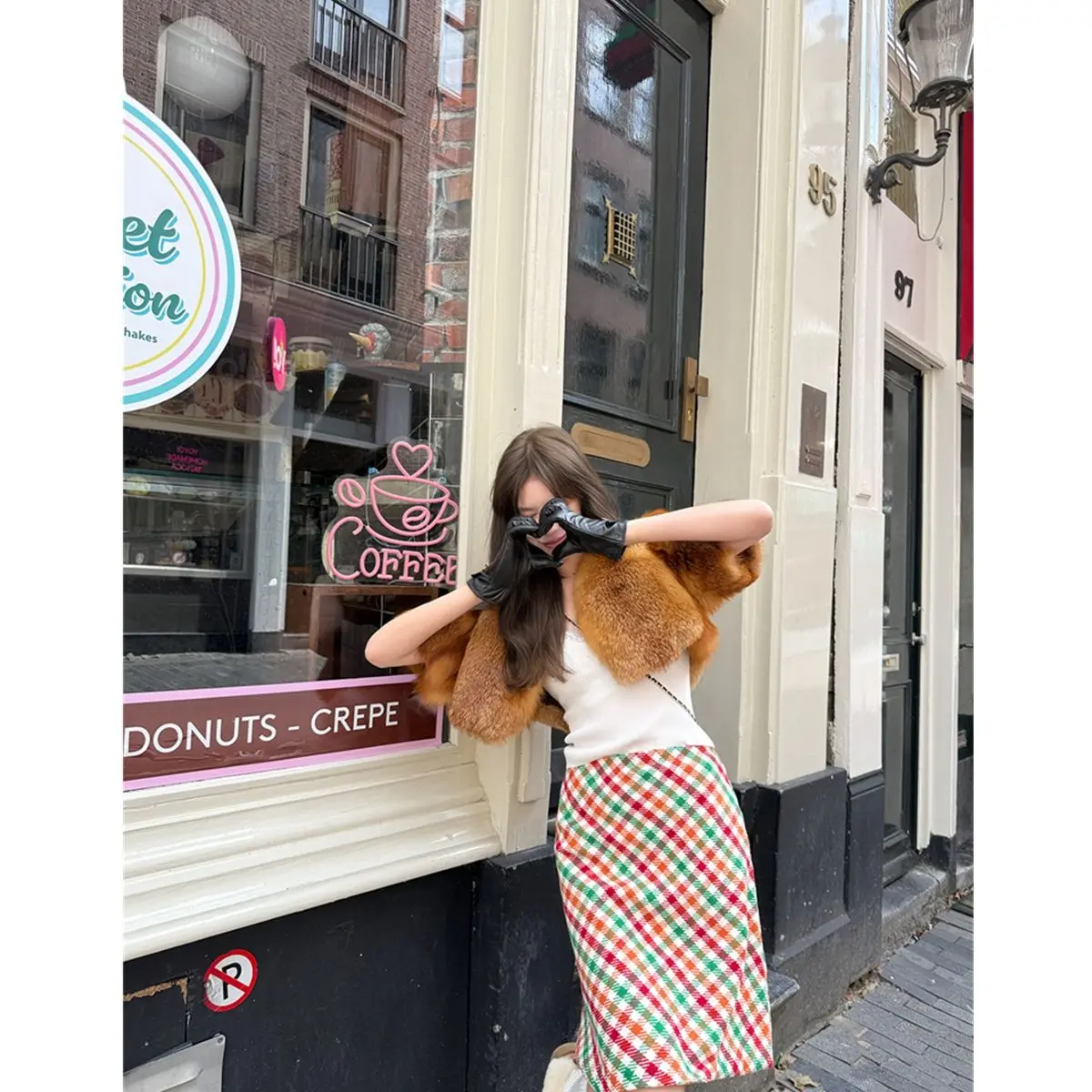 SALIENCY Woolen Faldas Mujer Plaid Vintage Thick Autumn Winter Korean Fashion Women Skirts High Waist A-line Retro Long Skirt