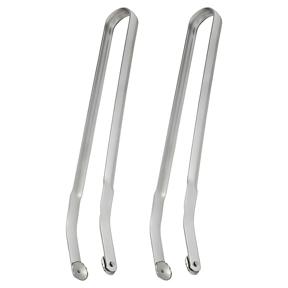 

2 pcs Stainless Steel BBQ Tongs for Grilling Rotating Flipping Tools Hot Dog Bacon Kitchen Utensils Cooking Accessories