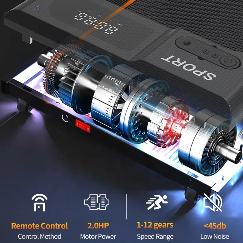 Best Selling Treadmill Flat Walking Pad Under Desk for Home LED Display Capacity 3 in 1 Portable Treadmill