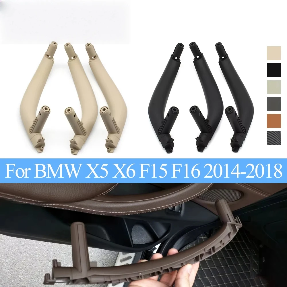

3PCS LHD RHD Car Interior Left Right Passenger Door Pull Handle Cover Panel Trim Replacement For BMW X5 X6 F15 F16 2014-2018