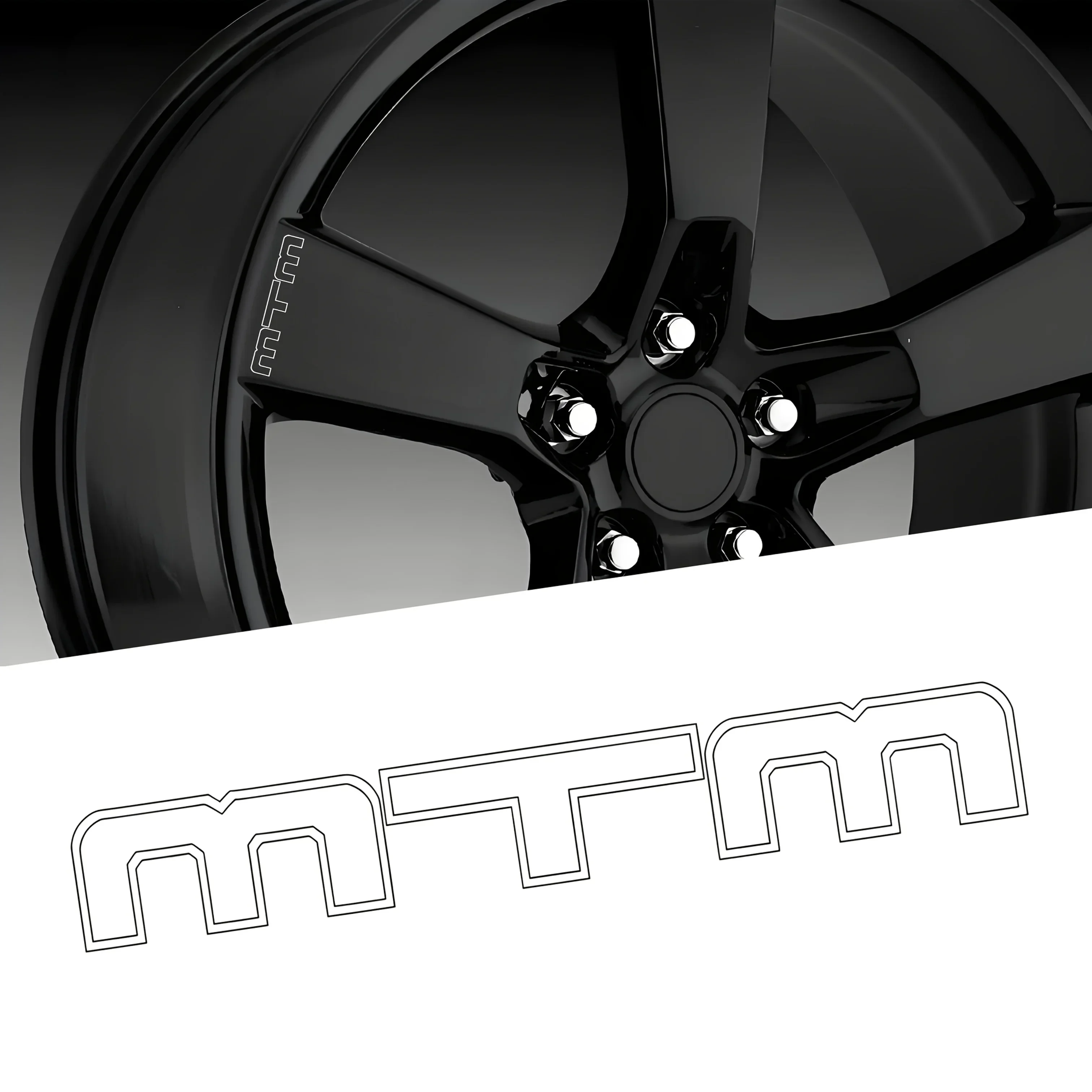 สติกเกอร์ตกแต่งรถยนต์และมอเตอร์ไซค์ 4 ชิ้น/ชุด รุ่น “MTM” ลายโลโก้สปอร์ต อุปกรณ์ตกแต่งภายนอกรถยนต์และมอเตอร์ไซค์