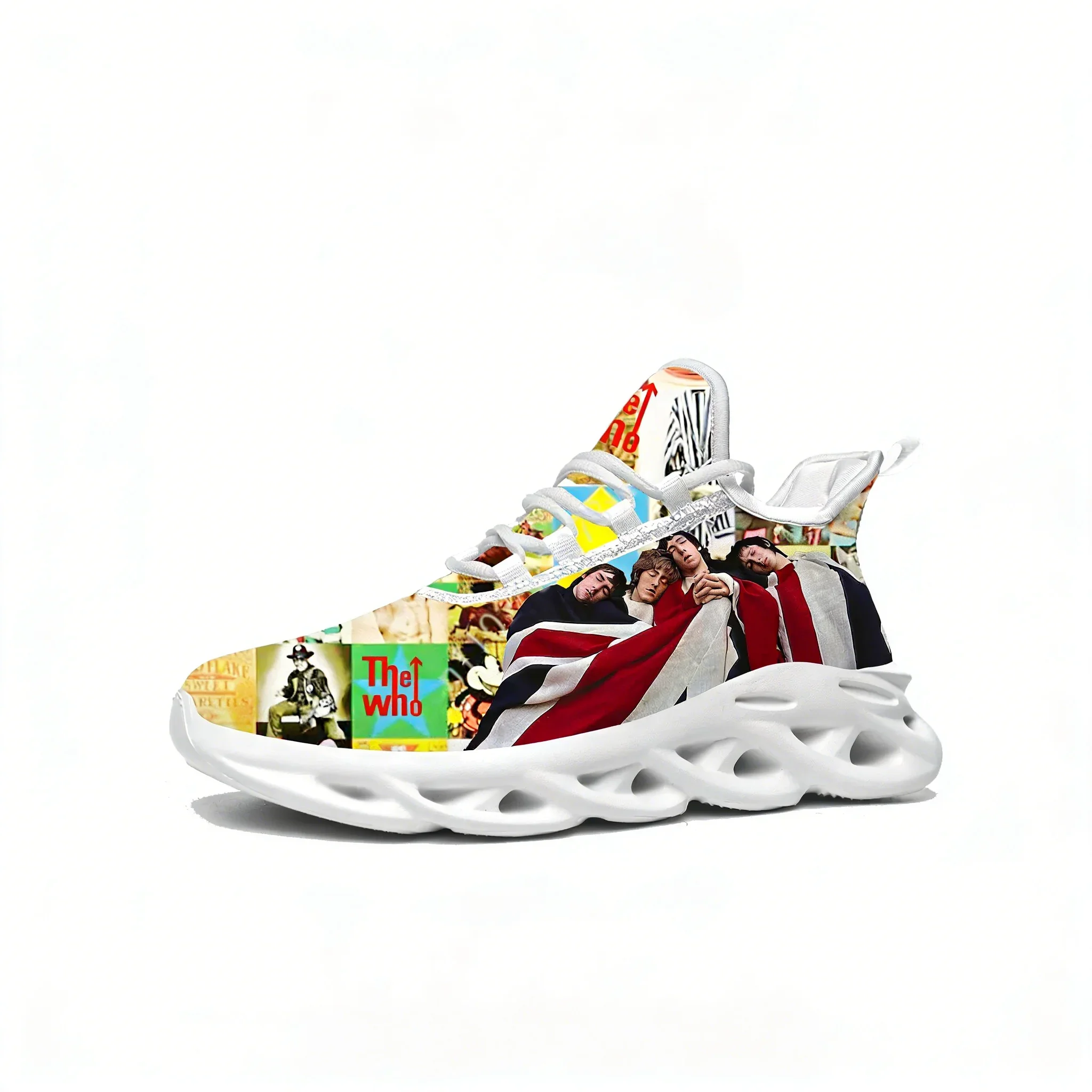 

Кроссовки The Who Flat Sneaker с сетчатым верхом для мужчин и женщин, высококачественные персонализированные удобные спортивные кроссовки, обувь на заказ