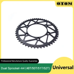 2024 Motorcycle 48T/50T/51T/52T Rear Sprocket Chain 520 Carbon Steel Cog For KTM HUSQVARNA GASGAS HONDA YAMAHA KAWASAKI SUZUKI