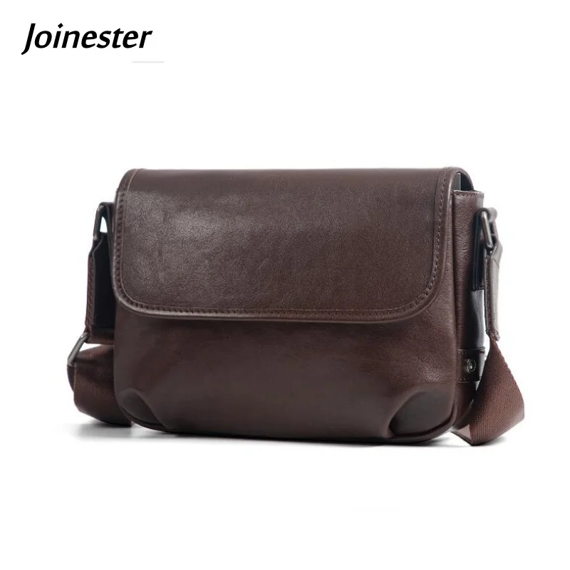 

Pure Color Genuine Leather Crossbody Bag Small Flap Satchel for Commuting Retro Shoulder Bag Versatile Cowhide Clutch