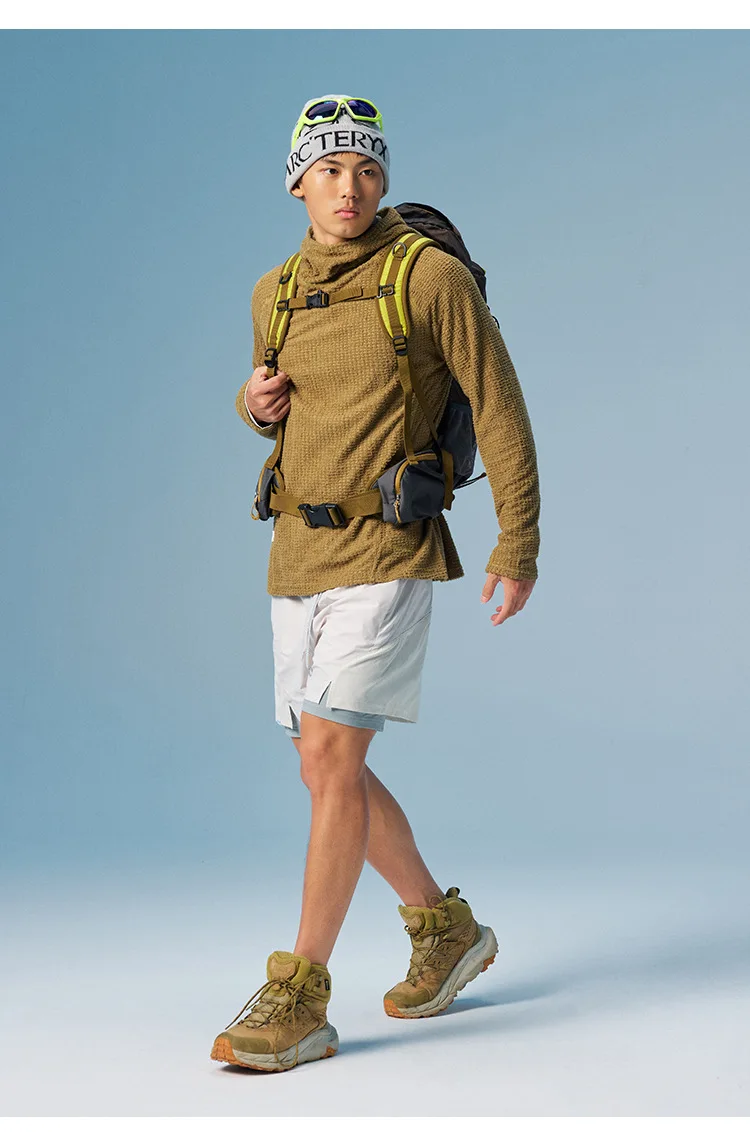 Thermolite Leichtgewichtiger Konstanttemperatur-Wärme-Fleece-Kapuzenpullover mit Air-Fleece-Pullover für Radfahren, Laufen und Sport – Detail 21