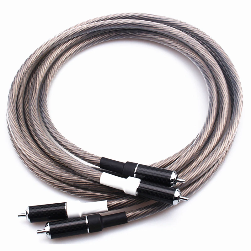 

Pair Nordost Odin Highest Reference Interconnect RCA Audio Cable with Carbon Fiber RCA PLUG,7n Silver Plated OCC