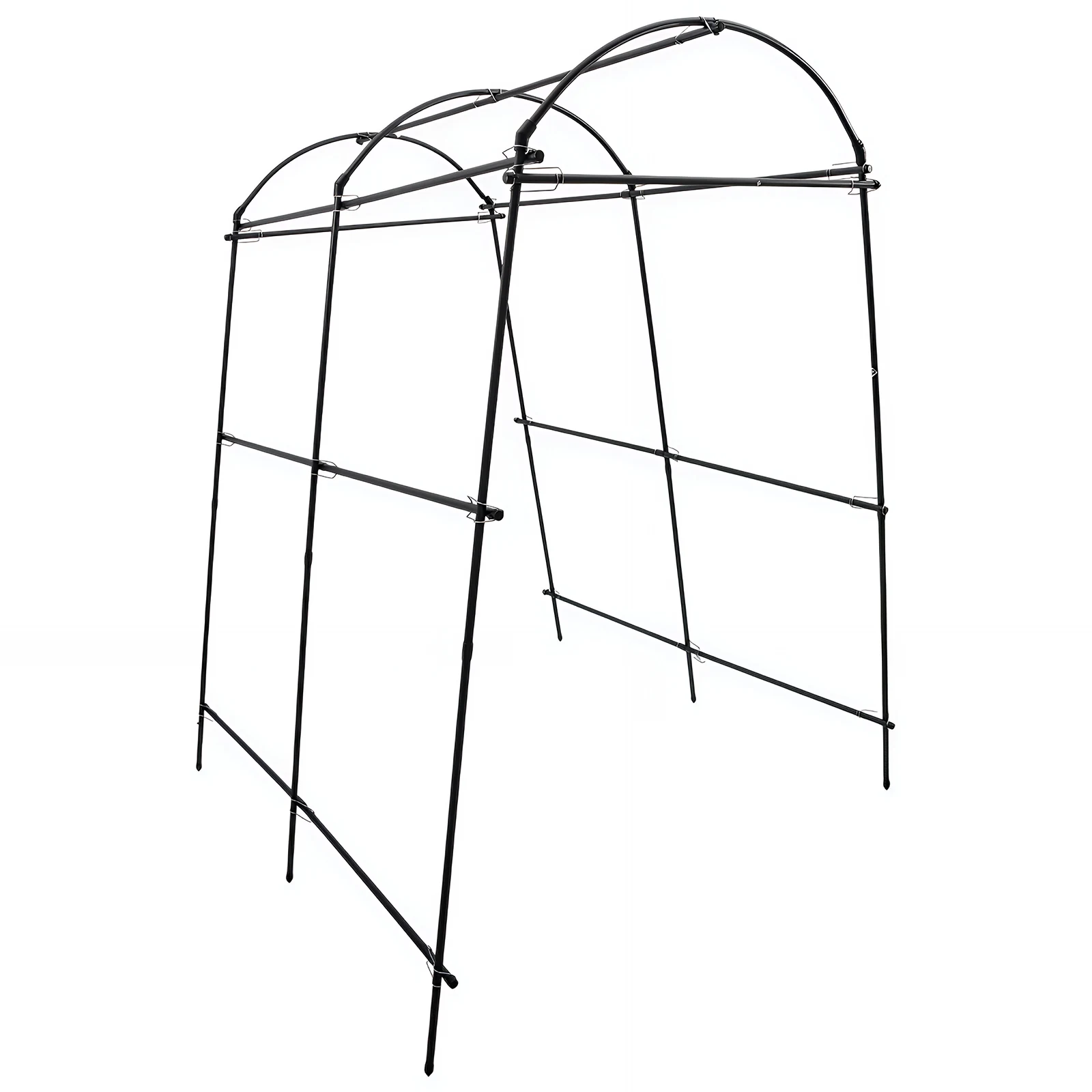 6*7,55ft Gartenrankgitter für Kletterpflanzen – Garten-Tunnelrankgitter aus Metall, gewölbter Gurkenständer mit Kletternetz für Erbsen und Rosen – Detail 9