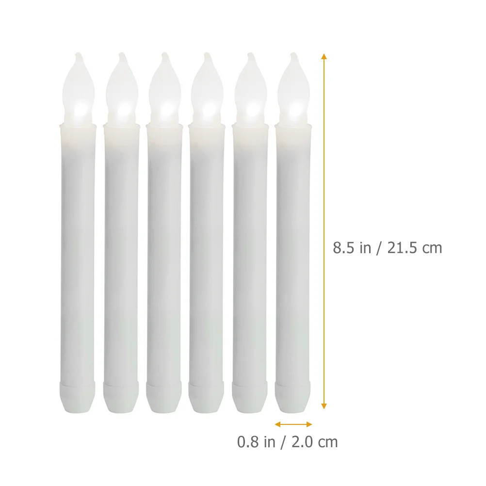 6Pcs LED Flameless Candles Operated Table Centerpiece Party Lights No Dripping Wax Safe Reliable Lights
