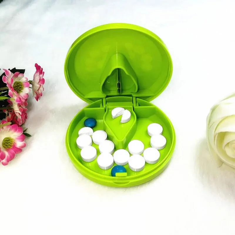 Portable Pill Cutter Medicine Box Small Or Large Bolus Dispenser Medicine Slicer Bolus Separator With Sharp Blade Pill Cases