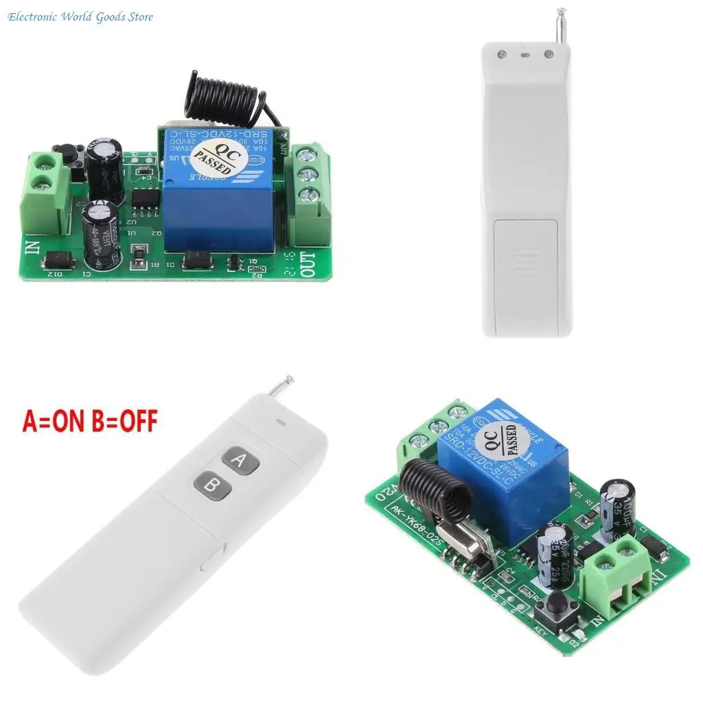 

A3PD 315MHz Receiver Module RF 12V 2CH Remote Control Switch Receiver + 2-Key Transmitter for Electric Motors