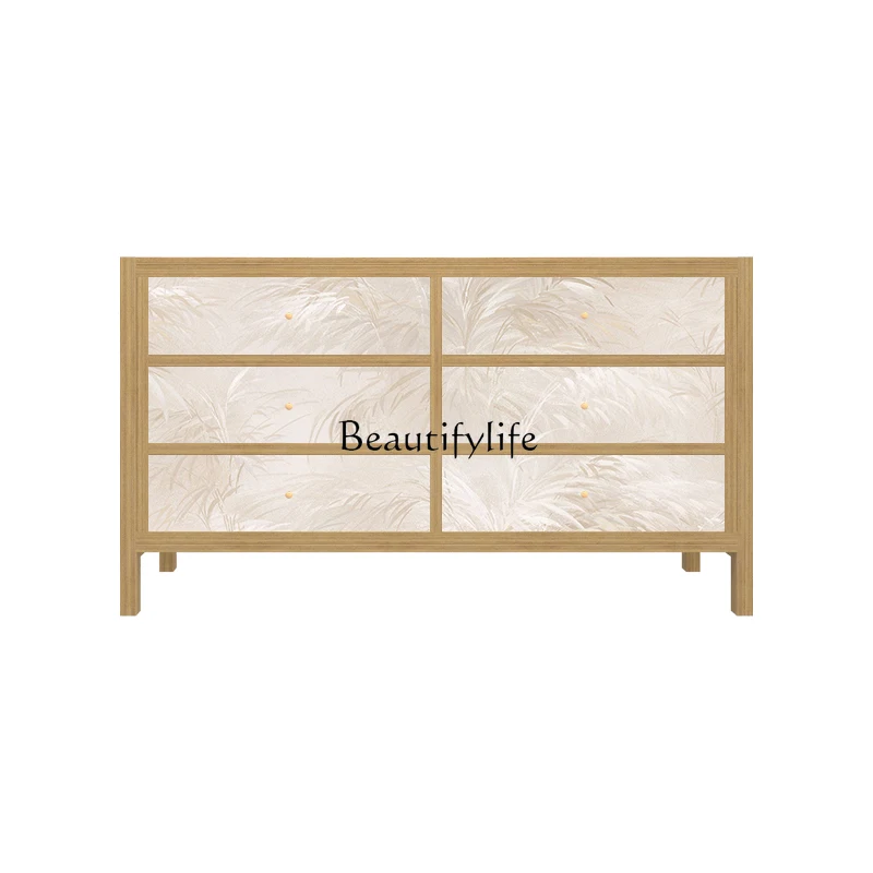 

American-style Vintage Entryway Cabinet Living Room Bedroom French Retro Decorative Storage Cabinet