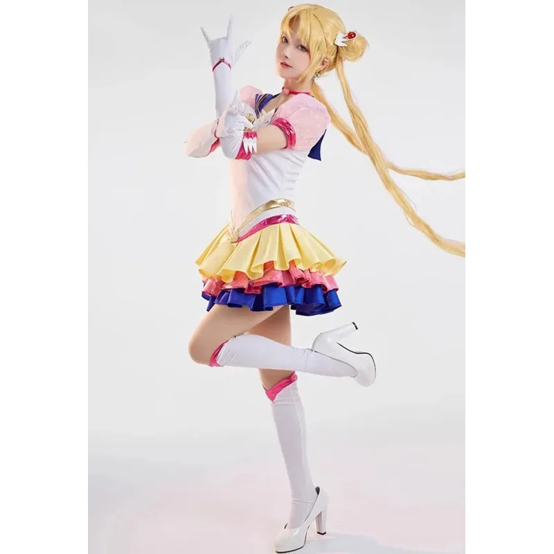 2025 yiyi Anime Sailor Moon Tsukino Usagi 30 aniversario Cosplay disfraces pelucas mujeres Sexy precioso vestido calcetines traje Halloween