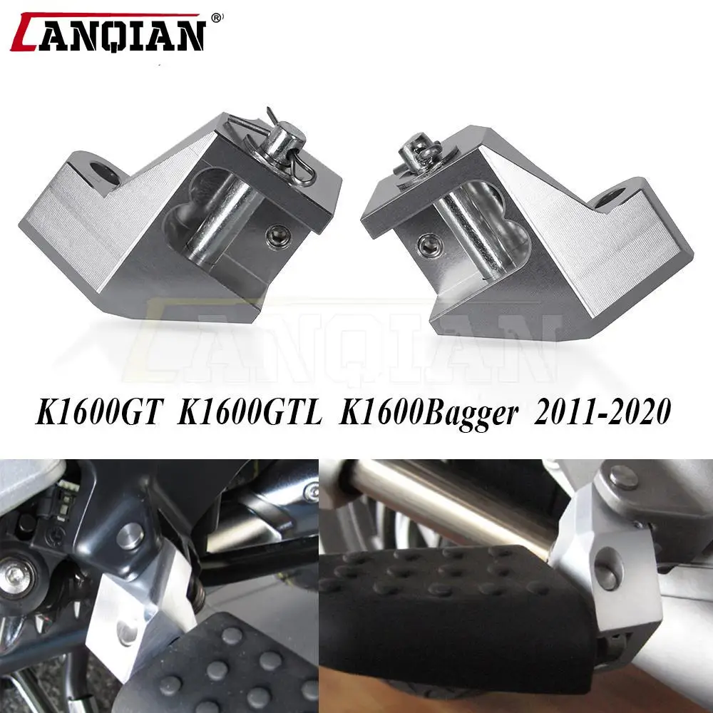 

K1600GT CNC Motorcycle Accessories Driver Foot Peg Lowering Kits Lower 1.5" For BMW K 1600 GT 2011-2015 2016 2017 2018 2019 2020