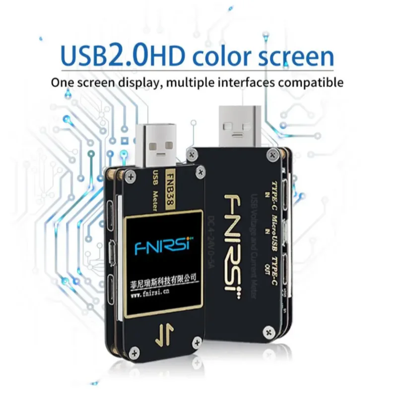 FNB38 current and voltage meter USB tester QC4+PD3.0 2.0 PPS fast charging protocol capacity detection