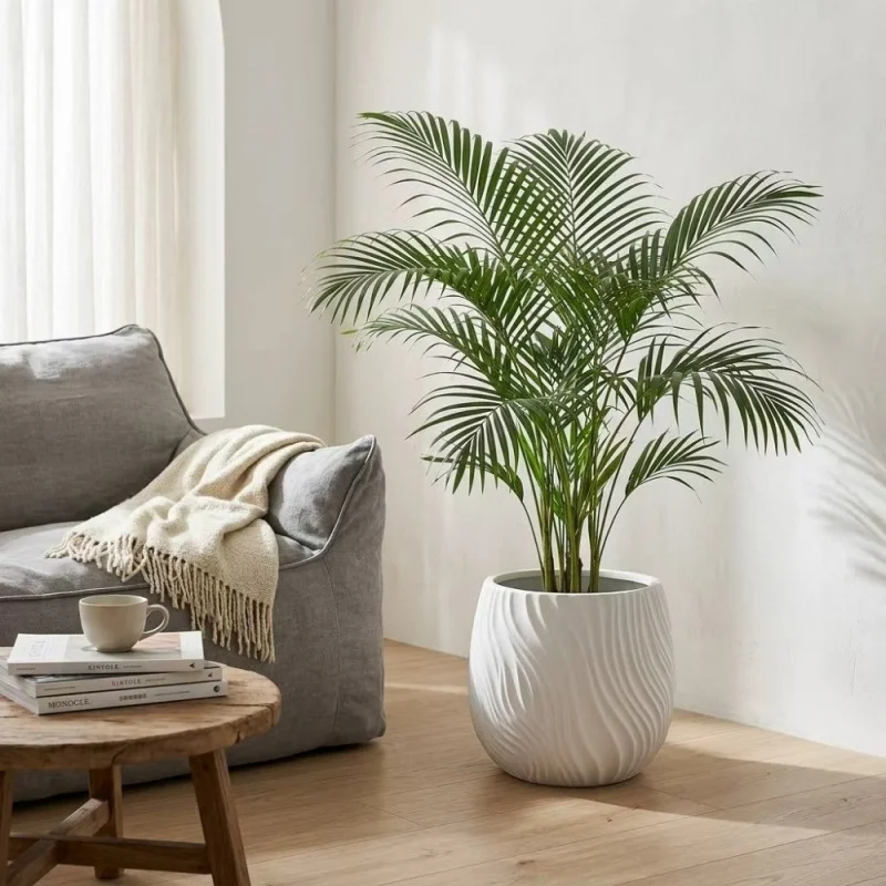 Modern White Wave Shaped Plastic Vase High-End Home Decoration Table Centerpiece Water Cultivation Flower Holder