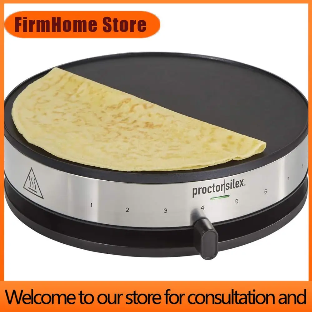 FirmHome Store13 Nonstick Griddle Electric Crepe Maker For Eggs, Pancakes, Omelets & More With Temperature Control And Accessori