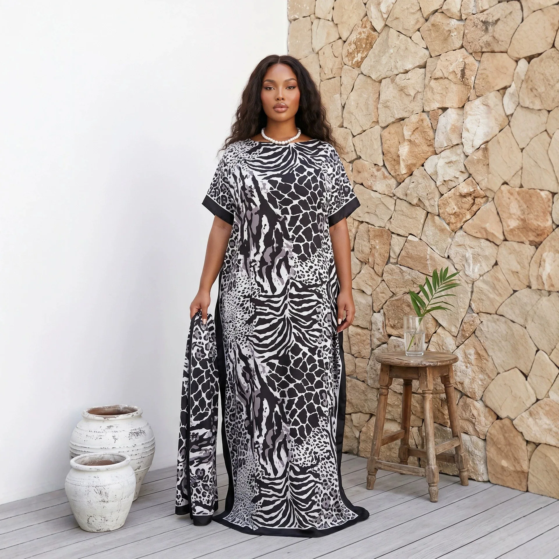 Kaftan-Langkleid mit passendem – Cover Up Kaftan Bewertung und Preis