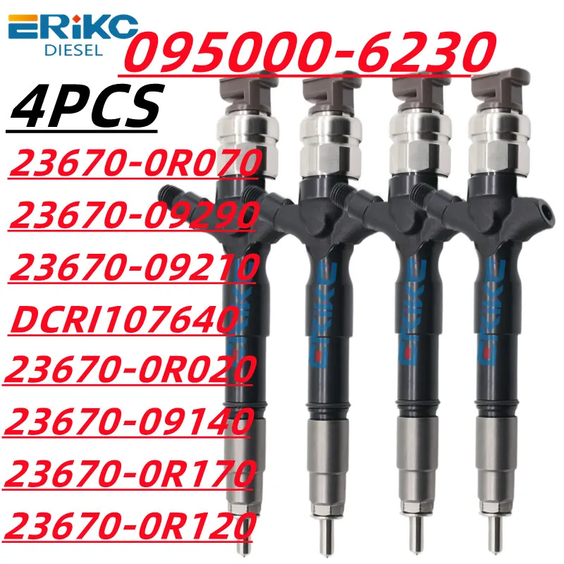 095000-6230 095000-6231 Fuel Injector Assy 095000-6231 Diesel Injection Nozzle 23670-0R020 for Toyota RAV4 Corolla Verso 2AD-FTV