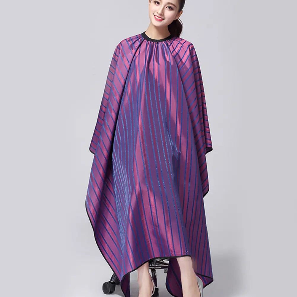 

Водонепроницаемый парикмахерский пеньюар с полосатым дизайном, прочный, легкий, устойчивый к пятнам, для мужчин и женщин