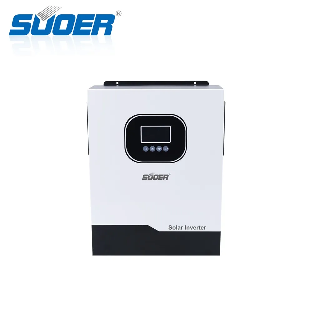 Suoer MPPT pv off grid solar inverter 24V 48V 6.2KW 6200w pure sine wave hybrid solar inverter