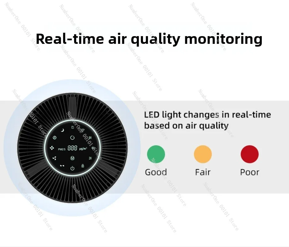 Home Vertical Pet Air Purifier WiFi Smart Control Formaldehyde Removal PM2.5 Odor Removal Air Purifier