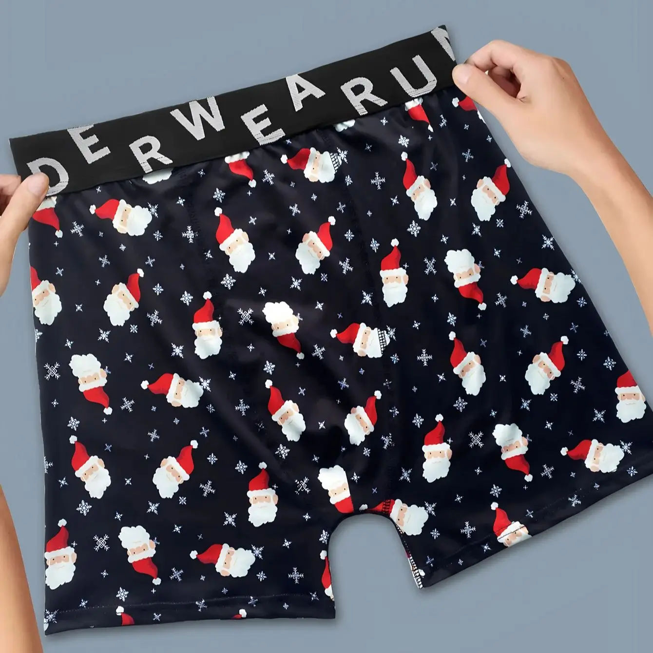 Mens Christmas Boxer Shorts Funny Underwear Underpants Sport Print Ventilate Fashion Fitness