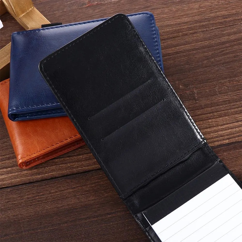 Office Multifunction Retro Small Diary Leather Cover Business Memos Mini Notepad Pocket Planner A7 Notebook