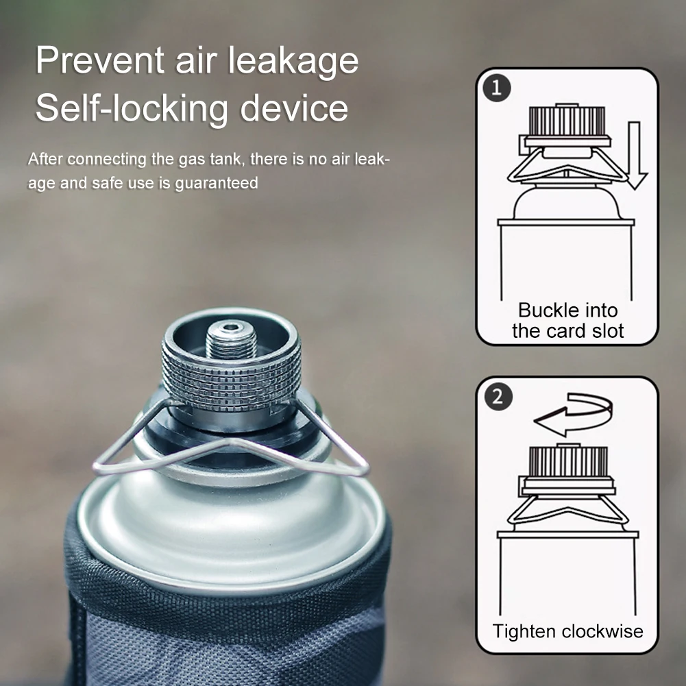 موصل طباخ غاز البيوتان، محول خزان الغاز من سبائك الألومنيوم، رأس تحويل خزان الغاز خفيف الوزن، مدمج للتخييم والنزهات #4