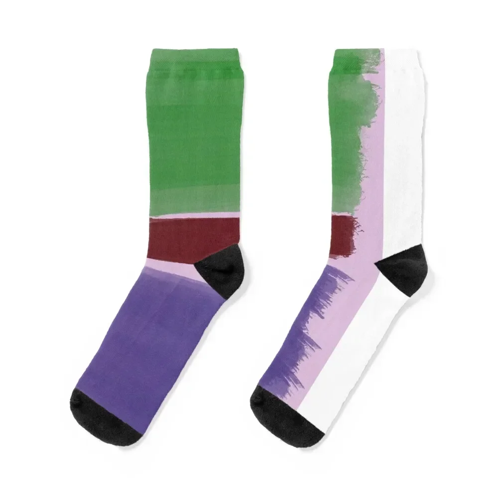 

Original Abstract Rothko Style Titled: Cake Socks Wholesale professional running Non-slip winter thermal Mens Socks Women's