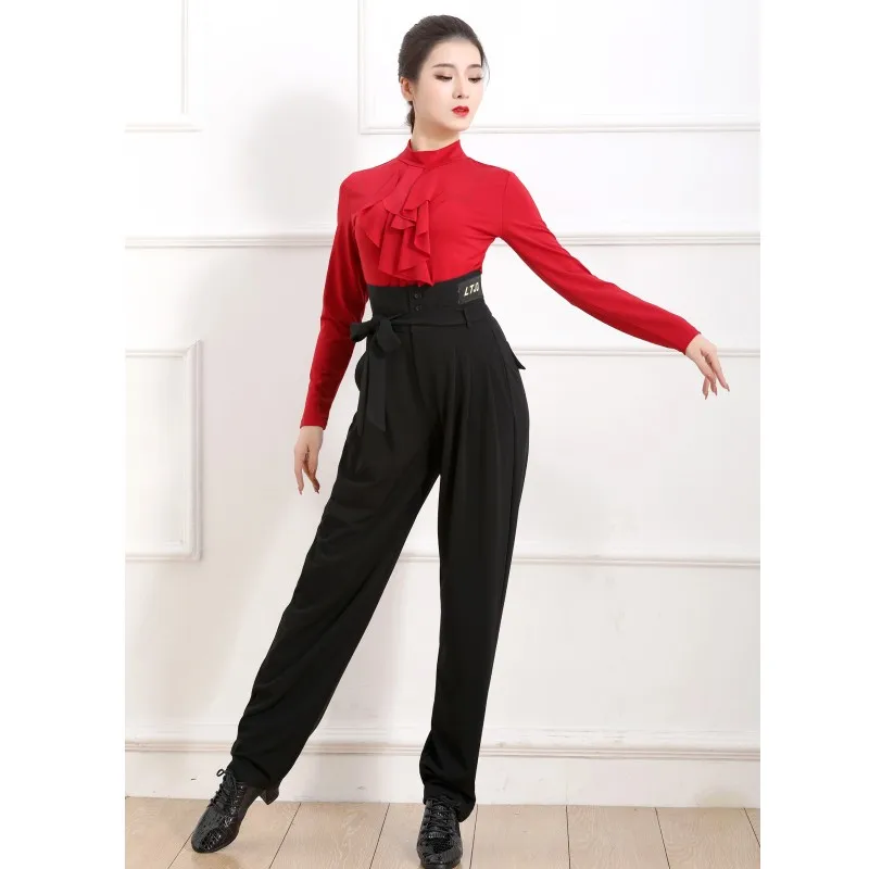 bla-high-waist-harlan-pants-women's-slimming-capri-pants-for-square-dance-and-gitterba-dance-spring-summer-new-sle
