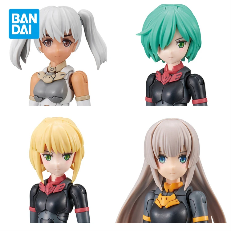 

Bandai Original 30MS 1/144 Anime Replacement Hair5 Brown Green Yellow White Action Figure Toys Collectible Model Gifts for Kids