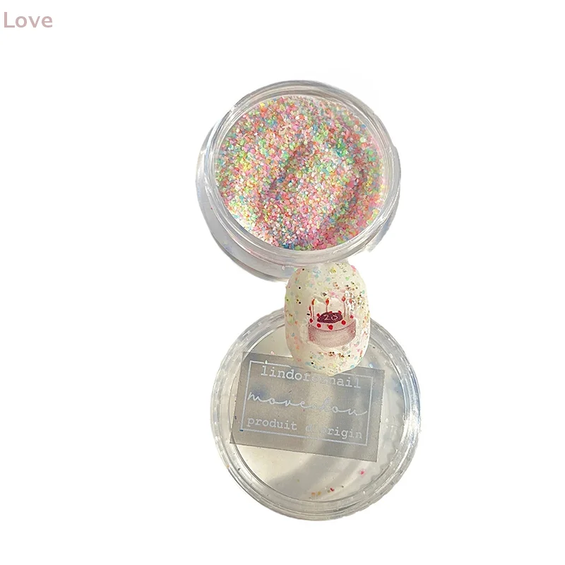 1PC autunno inverno zucchero in polvere granulato polvere di lana acqua macinata pietra polvere accessori per unghie glitter per le unghie