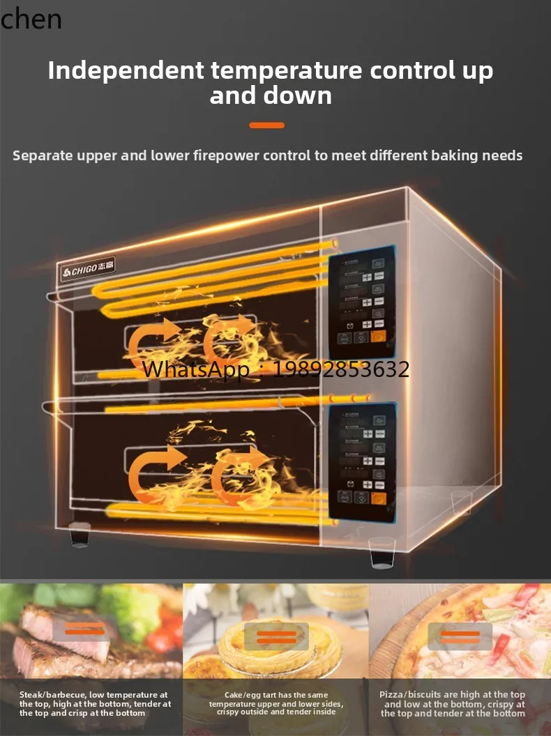 

AA Oven Commercial Two Layers Two Plates Large Baking Oven Pizza Bread Cake Shop Gas Electric Oven Large Capacity