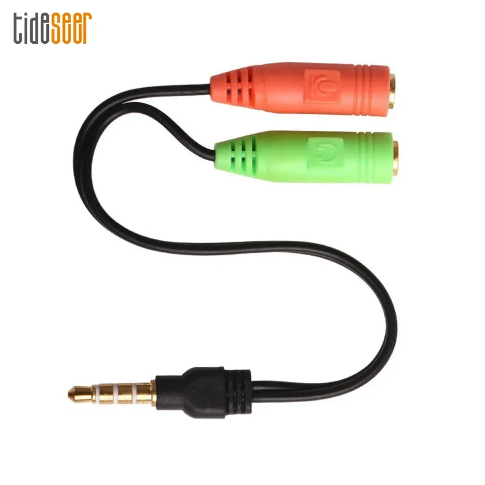 100pcs 3.5mm Audio Stereo Y Splitter Headphone Connector Cable 1 Male to 2 Female Aux Cord for Earphone Mobile Phone Laptop PC