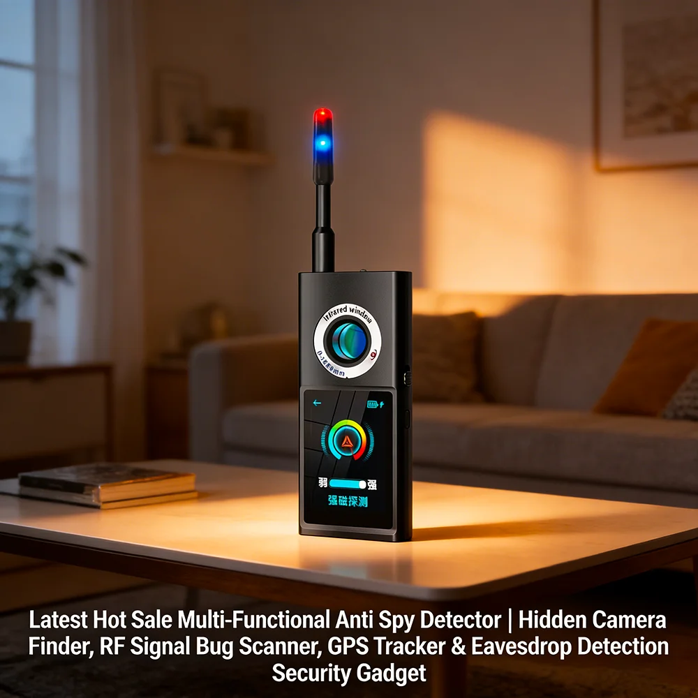 

Latest Hot Sale Multi-Functional Anti Spy Detector | Hidden Camera Finder, RF Signal Bug Scanner, GPS Tracker & Eavesdrop Detect