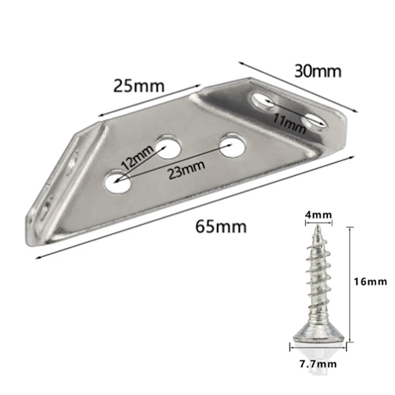 Connettore angolare universale per mobili da 100 pezzi tutore angolare in acciaio inossidabile con viti staffe per mensole angolari per impieghi gravosi