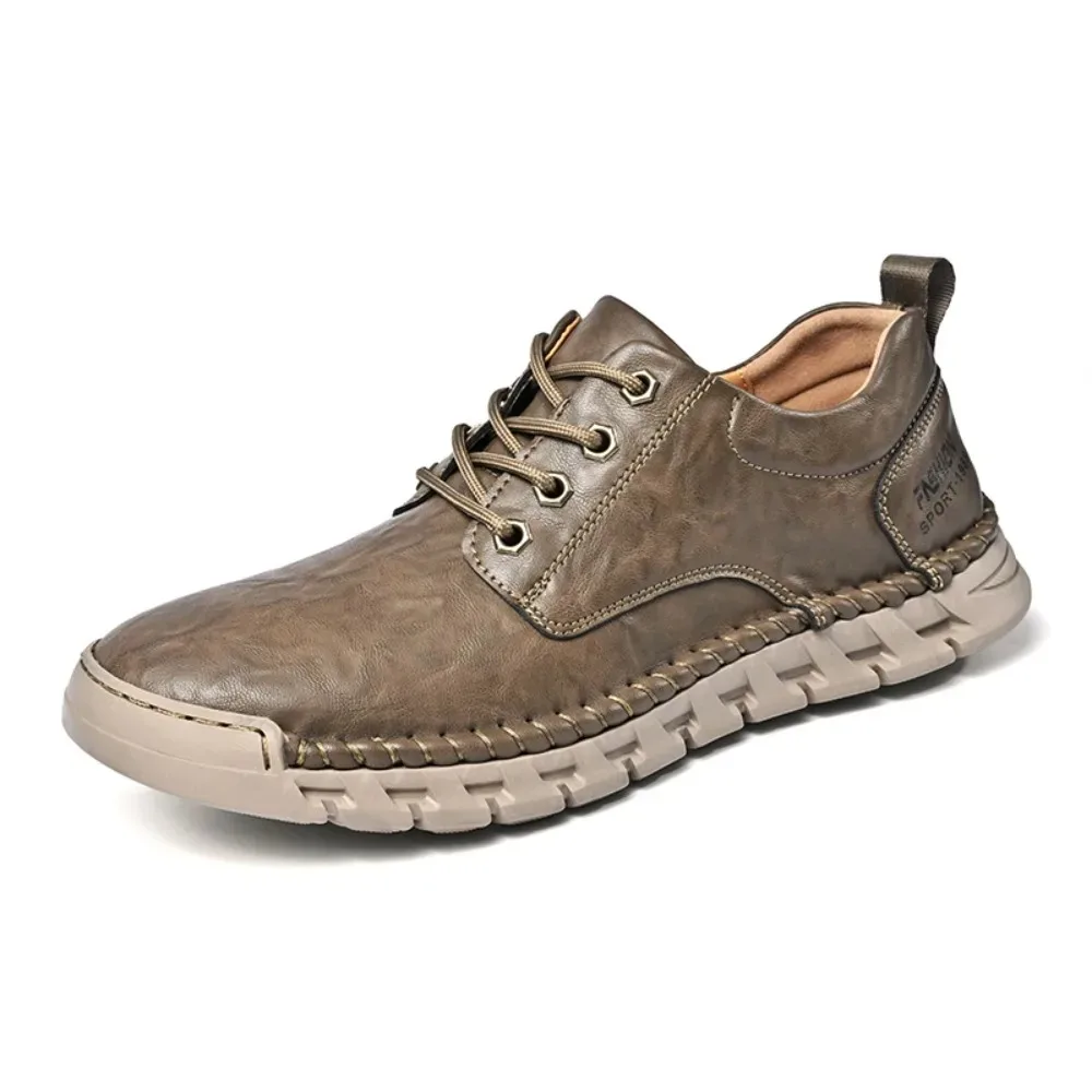 2026 New Men's Casual Shoes High Quality Breathable Retro Leather Outdoor Shoes Soft Comfy Wear-resistant Men  Shoes Sneaker