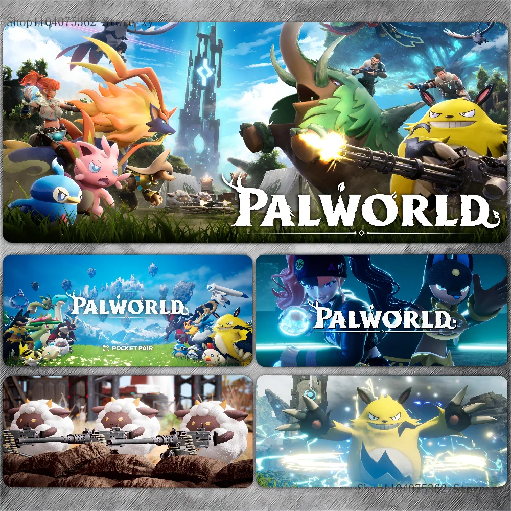 Palworld Mousepad Large Keyboard Desk Mat Gaming Mouse Pad LockEdge Non-slip Mat