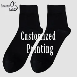 Men Cotton Socks OEM Male Middle Tube Socks Custom Printing Cotton Socks For Man Business Soft Socks