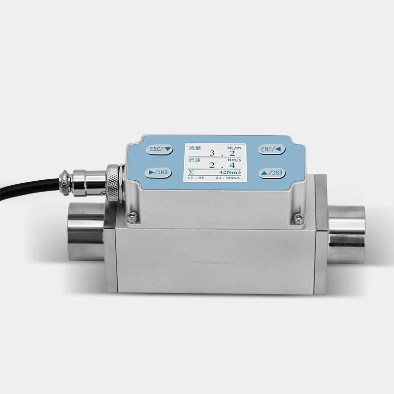 Flow Meter with Modbus RS485, for MethaneLPG, Thermal Mass Technology, DN25, 420mA Output, High Stability