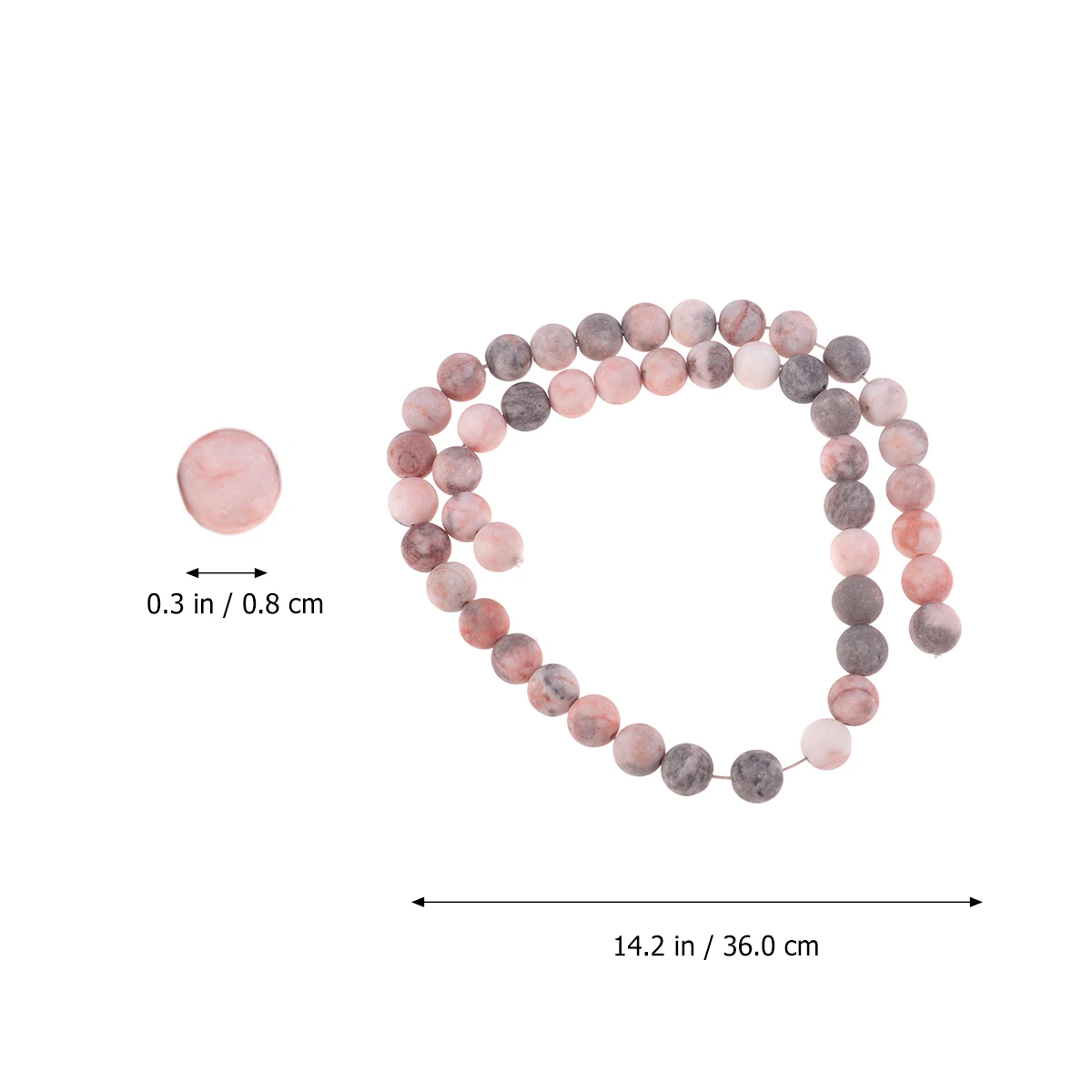 

Frosted Stone Beads Round DIY Supplies for Jewelry Making Kits Assorted Colors Bulk Beads Craft Decorations