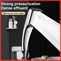 300-Hole Square Handheld Shower Head Water Saving Rainfall Shower Head High Pressure Showerhead Bathroom Accessories