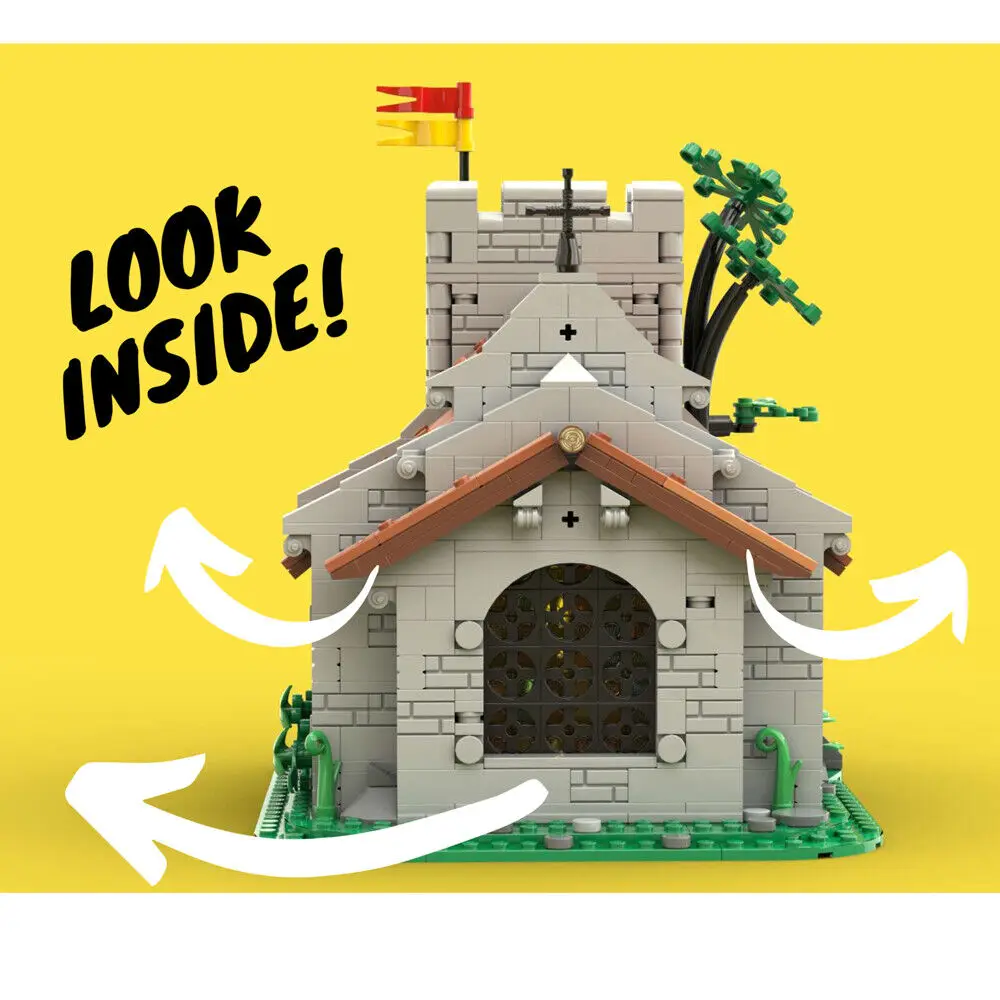 Church Extension Compatible with Lion Castle 10305 Building Kit 1449 Pieces MOC