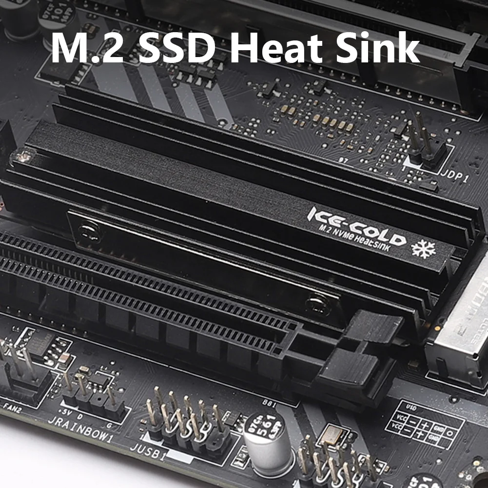 M.2 NGFF NVME 2280 SSD Heatsink with Silicone Thermal Pad Solid State Disk Drive Radiator Aluminum Alloy Cooling Cooler for PS5