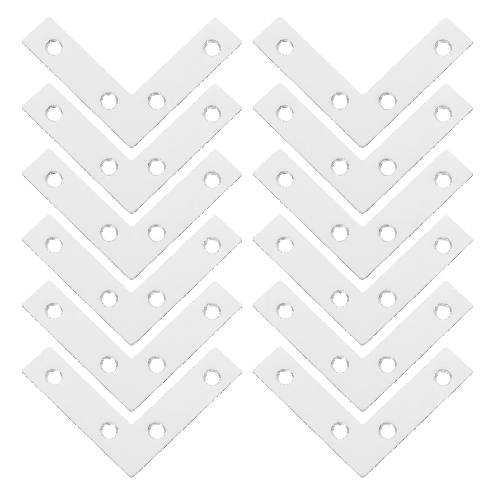 

1Set Stainless Steel L-Shaped Flat Bracket Four-Hole Furniture Connector Wood Shelf Support Metal Bracket Shelving Brackets