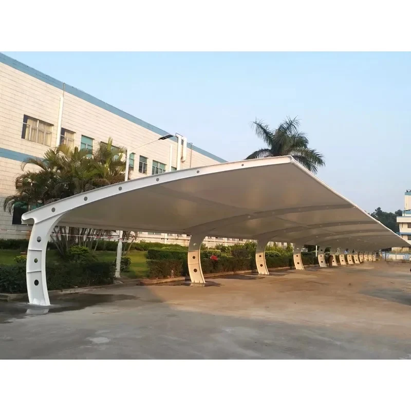 Carport Frame Modern Parking Lot Steel Structure Sunshade