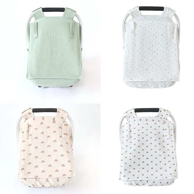 2-in-1Baby Car Seat Cover Canopy Summer Breathable Newborn Carrying Basket  Sun Shade Baby Stroller Mosquito Net Accessories