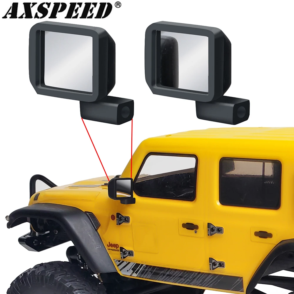 AXSPEED RC Car Rearview Mirror Metal Rearview Lens for 1:24 Axial SCX24 AXI00005 AXI00002 RC Crawler Car Mirror Decoration Parts