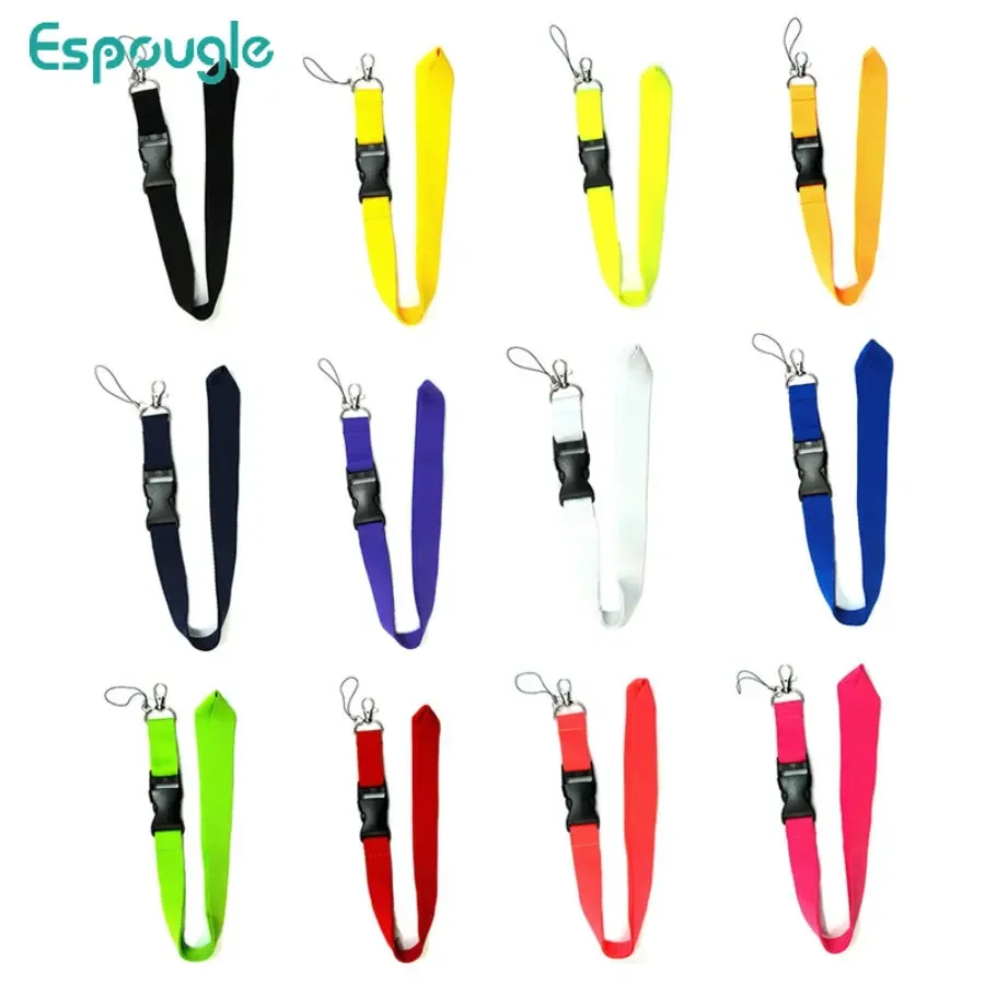 

300pcs Mobile Phone Lanyard Neck Straps For Keys ID Pass Card Name Badge Holder Keychain Plastic Clip Hang Rope